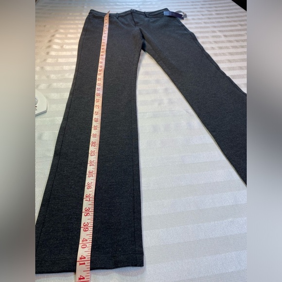 NYDJ Samantha Slim Ponte Sz 4 Heathered Gray High Rise Stretch Pants #11540 NWT - Picture 10 of 15